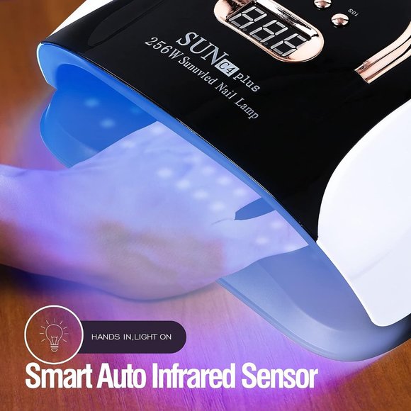 UV LED Gel Nail Art Manicure Lamp Dryer 256W Sleek Corded Plug-in with Handle - Picture 5 of 6